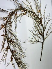 56” Rustic Cross Pip Berry Garland Cream White Religious Easter Spring Decor