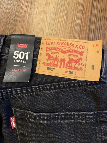 Levis 501 XX 93’ Big “E” Jean Shorts 26 Denim Button Fly Cut Off Made In Egypt - Picture 4 of 18