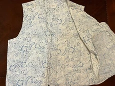 Aime Leon Dore ALD Lightweight Filled Layering Vest Blue Floral Full Zip Size XL