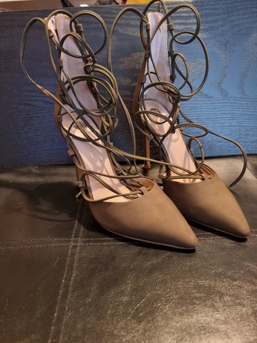 River Island Khaki High Heels Shoes Size 5