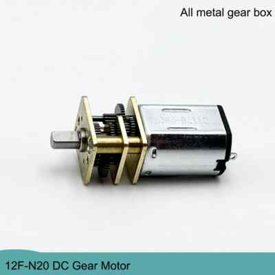 Mini 12F-N20 Gear Motor DC 3V 6V 46RPM Slow Speed High Torque Model Smart Car
