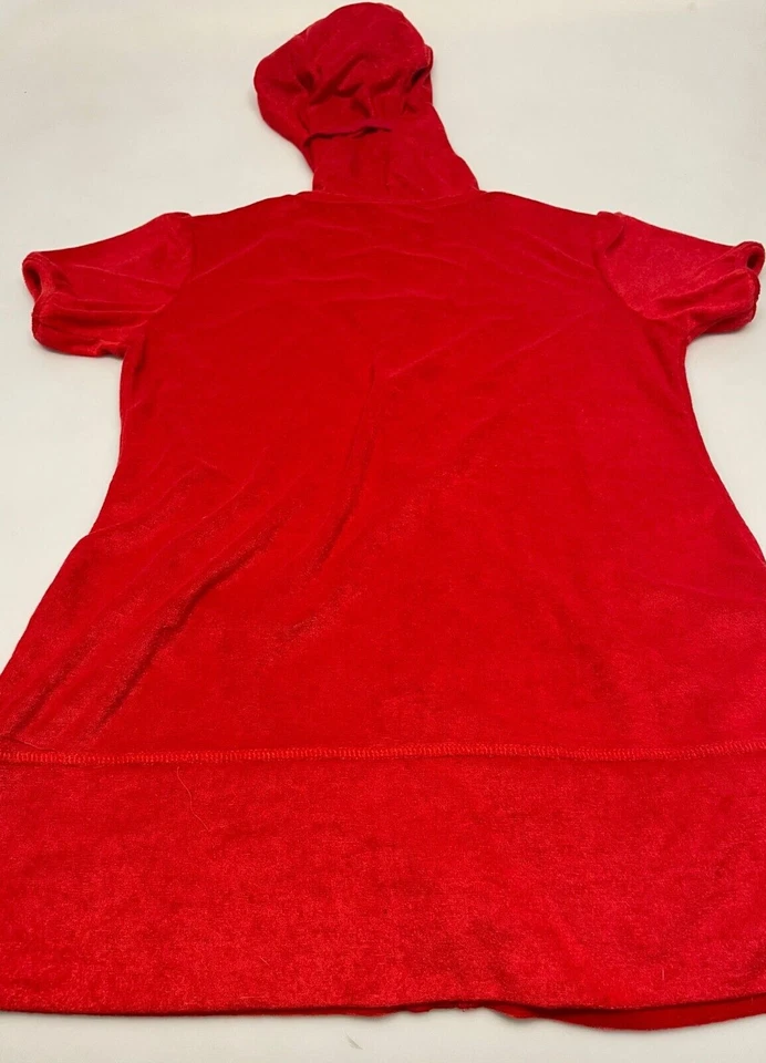 Sudadera con capucha Budweiser vintage tela de felpa cremallera completa roja L para mujer A13 Foto 4 de 4