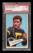 1952 Bowman Large Set Break # 32 Ray Mathews PSA 6 EX-MT