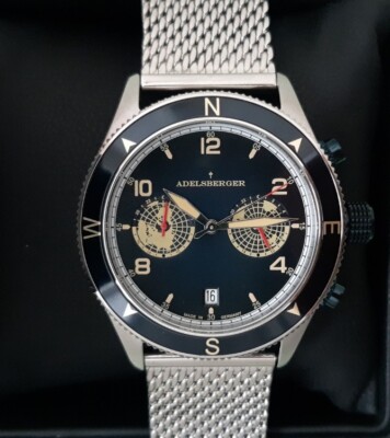 Adelsberger Uhr, '' Explorer Zeit'' 41mm, 5ATM, 2.Zeitzone,lim. Nr.41/155, Ovp