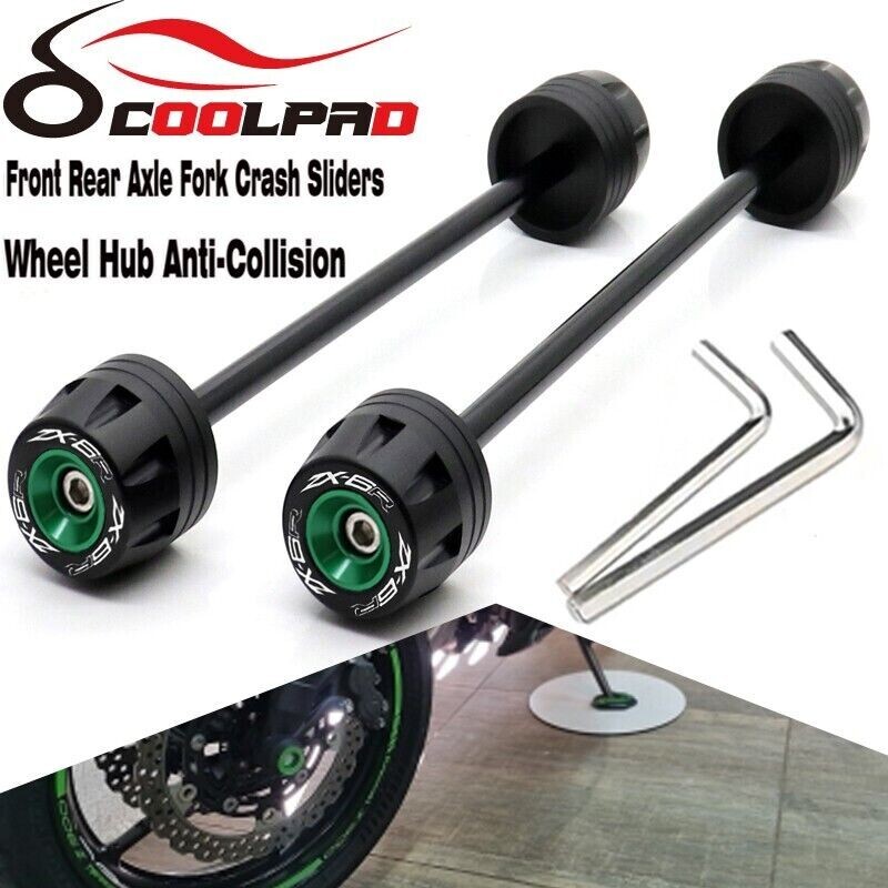 スティールセット Front Rear Axle Fork Sliders Wheel Protector For Kawasaki Ninja ZX
