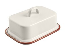 BUTTERDOSE EMAILLE für 250 g Butterbox emailliert Butterbehälter Email