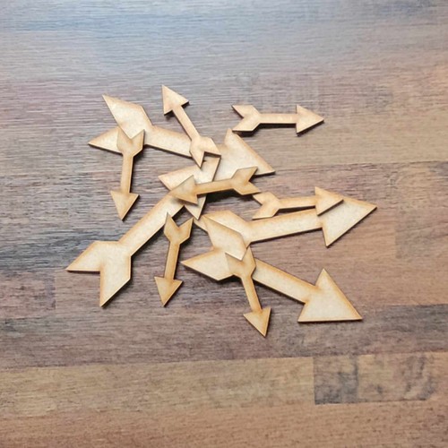 Wooden Large Laser Cut Arrow Craft Shape 10-60cm MDF Embellishment Decoration 04 - Picture 4 of 9