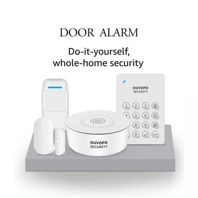OUVOPO 4-Piece Kit Home Security System Wireless Alarm Motion Door Sensor Keypad