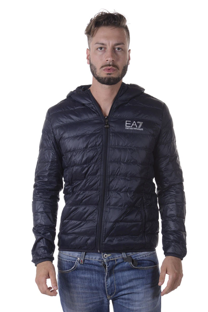 Ea7 coat hotsell blue