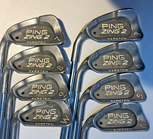Left-handed Ping Zing 2 Black Dot Iron Set 3-PW Ping JZ Stiff Steel Shafts S