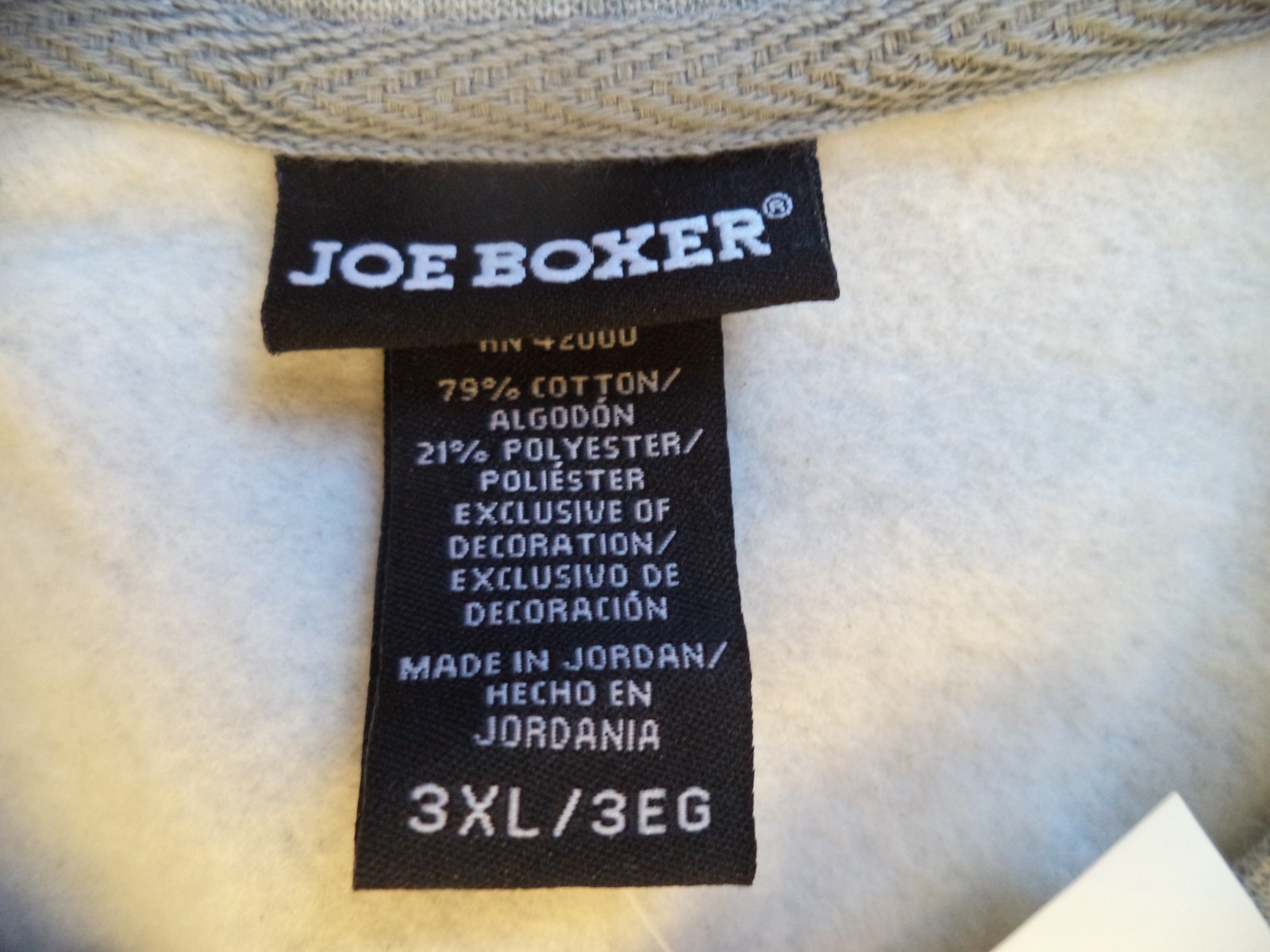 Men's Gray Joe Boxer Sweatshirt. 3XL. 79 Cotton/ 21 Polyester. eBay