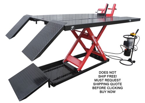 Redline 2200HD 2,200 lb Electric Hydraulic Motorcycle Bike ATV Lift Table Jack