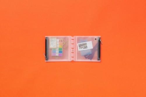 PLOTTER Fastener Case Mini 5 Square size 5 Holes Zipper Translucent H4.2×W9.4in - Picture 9 of 14