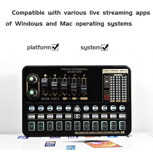 V10 Sound Card Live Sound Card Set Condenser M800 V10Xpro Sound Card Set BLK F2 - Zdjęcie 9 z 14