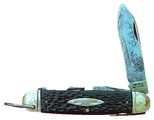 Mango de hueso Imperial cuchillos plegables Vintage de colección