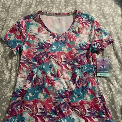 NWT REEL LEGENDS UPF 30 Sz M Performance Outfitters Freeline Ladies Pink/Blue
