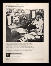 1971 Jazz Musician Don Ellis in His Studio Acoustic Research Speakers Print Ad 