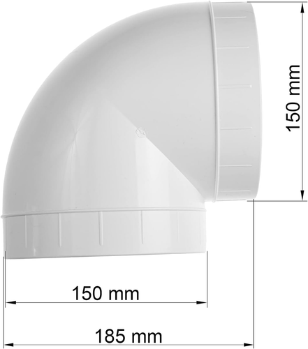 6" Inch Elbow 90 Degree Duct Pipe Connector Flexible round Tube Ventilation Hose - Picture 7 of 7