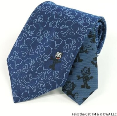 [Felix] The Cat, Necktie, UNDW0862, Navy, The Cat Party Brand Necktie 142cm