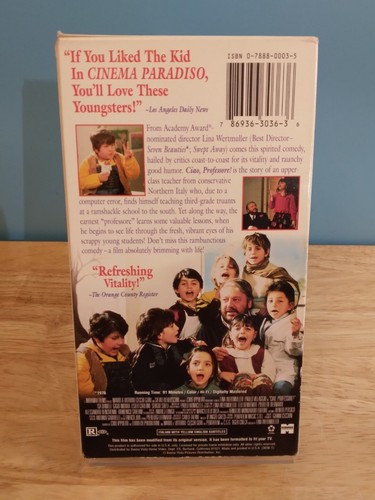 Italian Comedy Ciao Professore (VHS, 1995, Italian with English Subtitles) - Picture 3 of 4