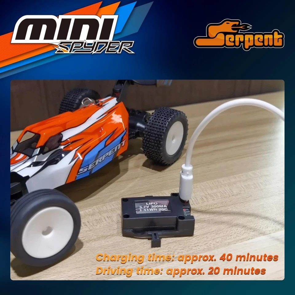 Serpent 1:24 Mini RC Car with Gyro, 1/24 Scale 2.4GHz Off-Road RC Car RTR, Al... - Image 2 of 4