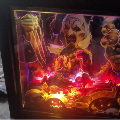 Ultimate Terrifier 3-D Art Light Box! Ultra Premium Unique Horror Movie Fan Gift