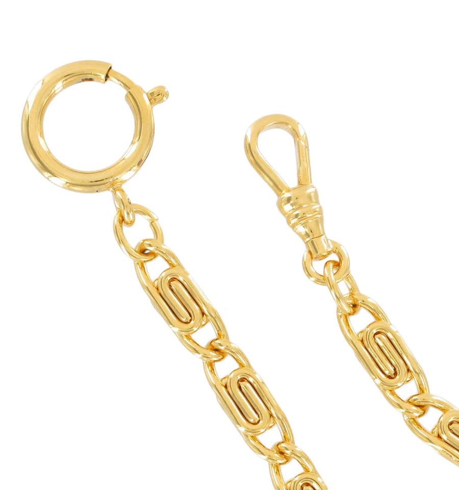 Reloj de Bolsillo Ky & Co Hecho en EE. UU. Cadena Tono Dorado Clip Eslabón 7 5/8" Foto 3 de 4