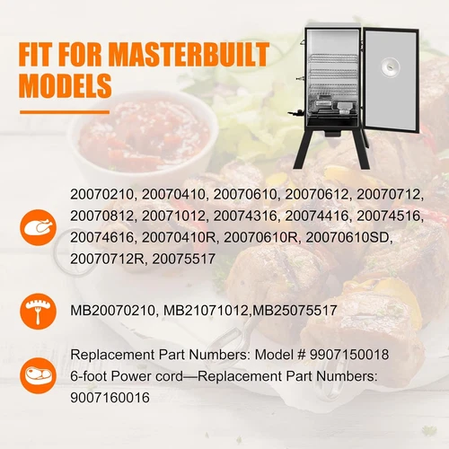 Für Masterbuilt Smoker 1500W Elektro Smoker Grill Heizelement mit Kabel NEU - Bild 4 von 9