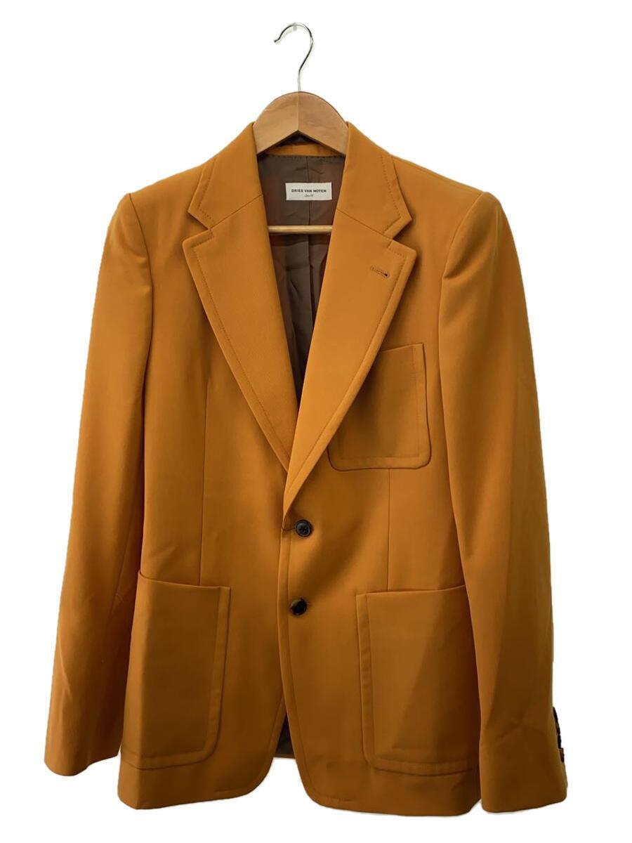 DRIES VAN NOTEN slim fit tailored Jacket polyester orange 46 DRIES VAN NOTEN slim fit tailored Jacket polyester orange 46