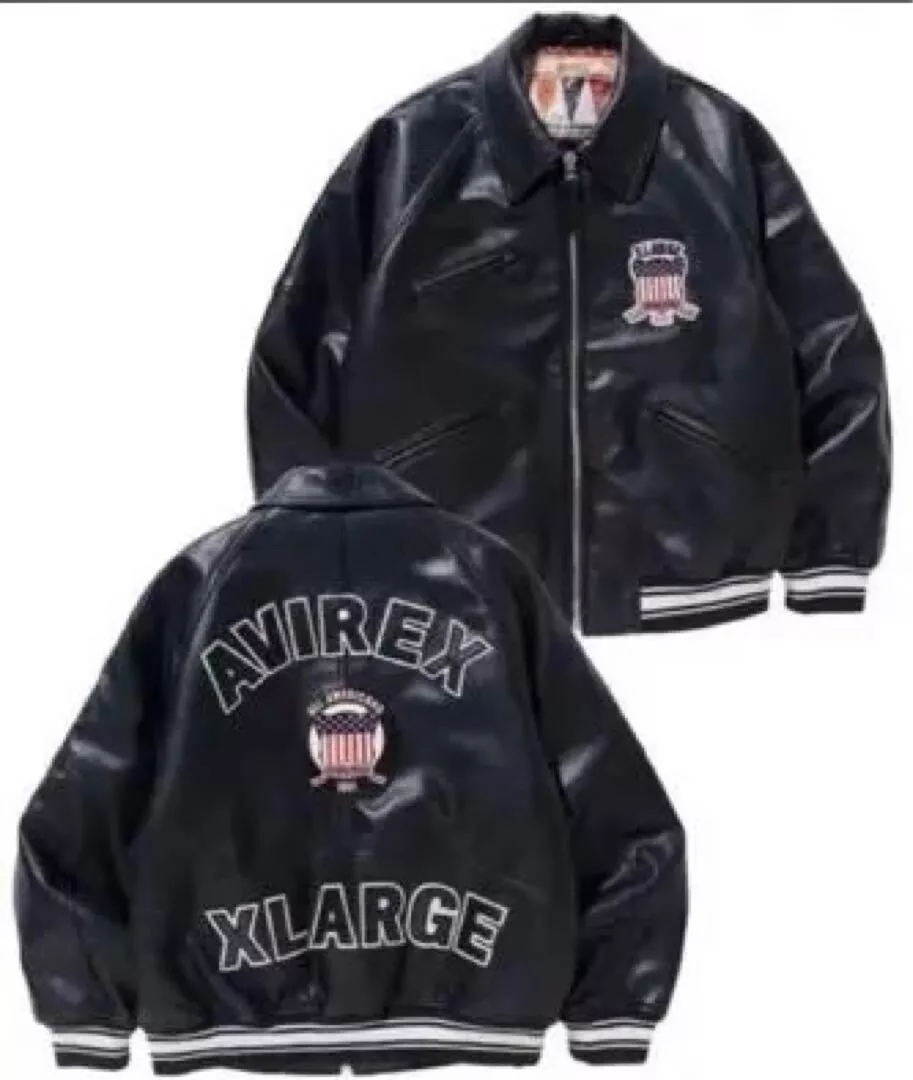 AVIREX USA X Large Authentic Varsity Leather Jacket Size L