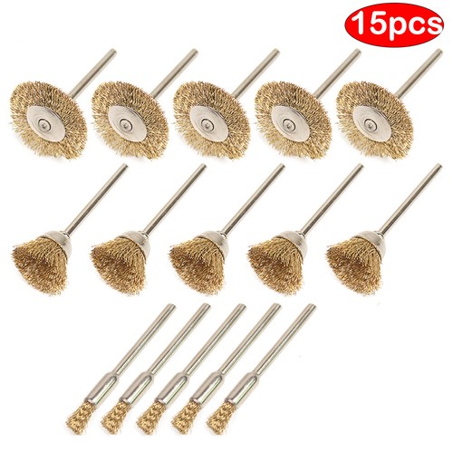 15pcs Brass Wire Wheel Brush for Die 