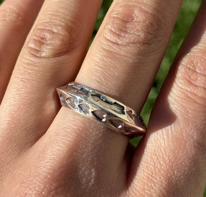 Important Sunny Reeves Navajo Sterling Silver Arrows Ring Native American Important Sunny Reeves Navajo Sterling Silver Arrows Ring Native American