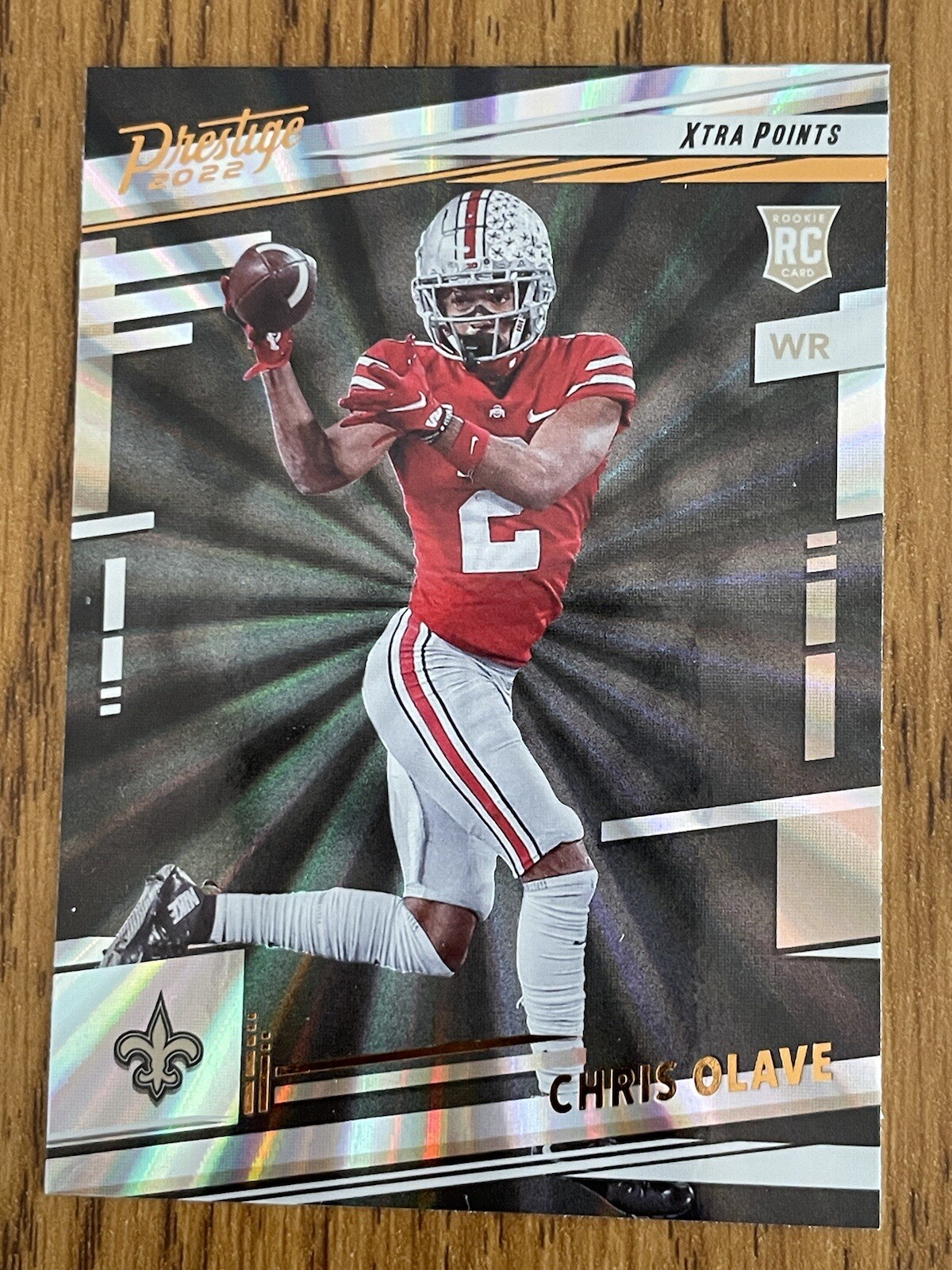 2022 PRESTIGE XTRA POINTS SUNBURST PARALLEL ROOKIE #310 CHRIS OLAVE SAINTS WOW!!