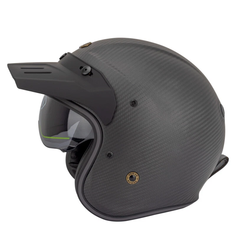 NEW Retro Motorcycle Carbon Fiber Helmet Punk Half Helmet Unisex Casco ECE/DOT - Image 4 of 4