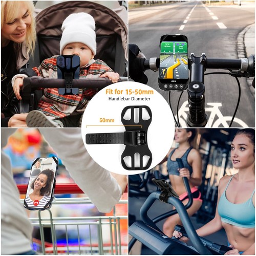 Support téléphone vélo Universel 360° Rotation Réglable Porte pour Guidons de... - Photo 6 sur 8