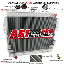 3 Row Aluminum Radiator fit 1975-1978 ,1976 Ford Mustang II 5.0L V8