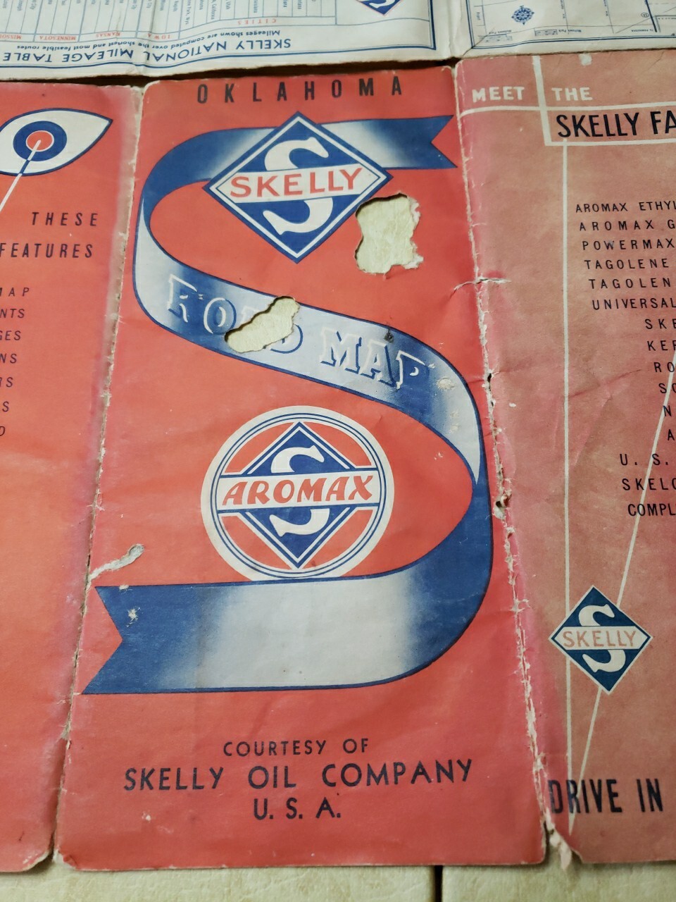 Mapa de Skelly Oil Co. Aromax Oklahoma 1936