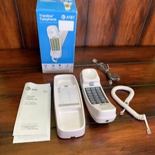 AT T 210 Basic Trimline Corded Phone, Wall-Mountable, 7 ft Line, Emergency Power