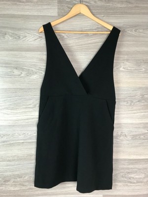 h&m black pinafore