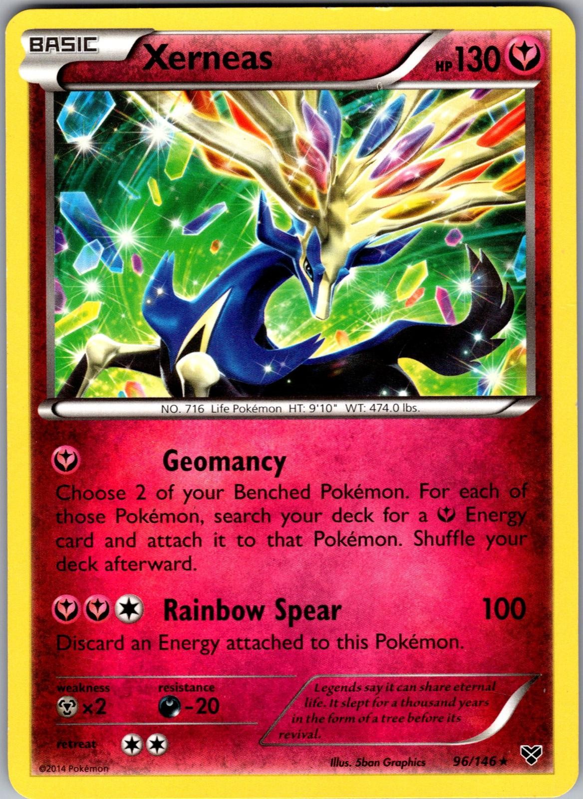 Xerneas 96/146 Rare XY Pokemon Lightly Played