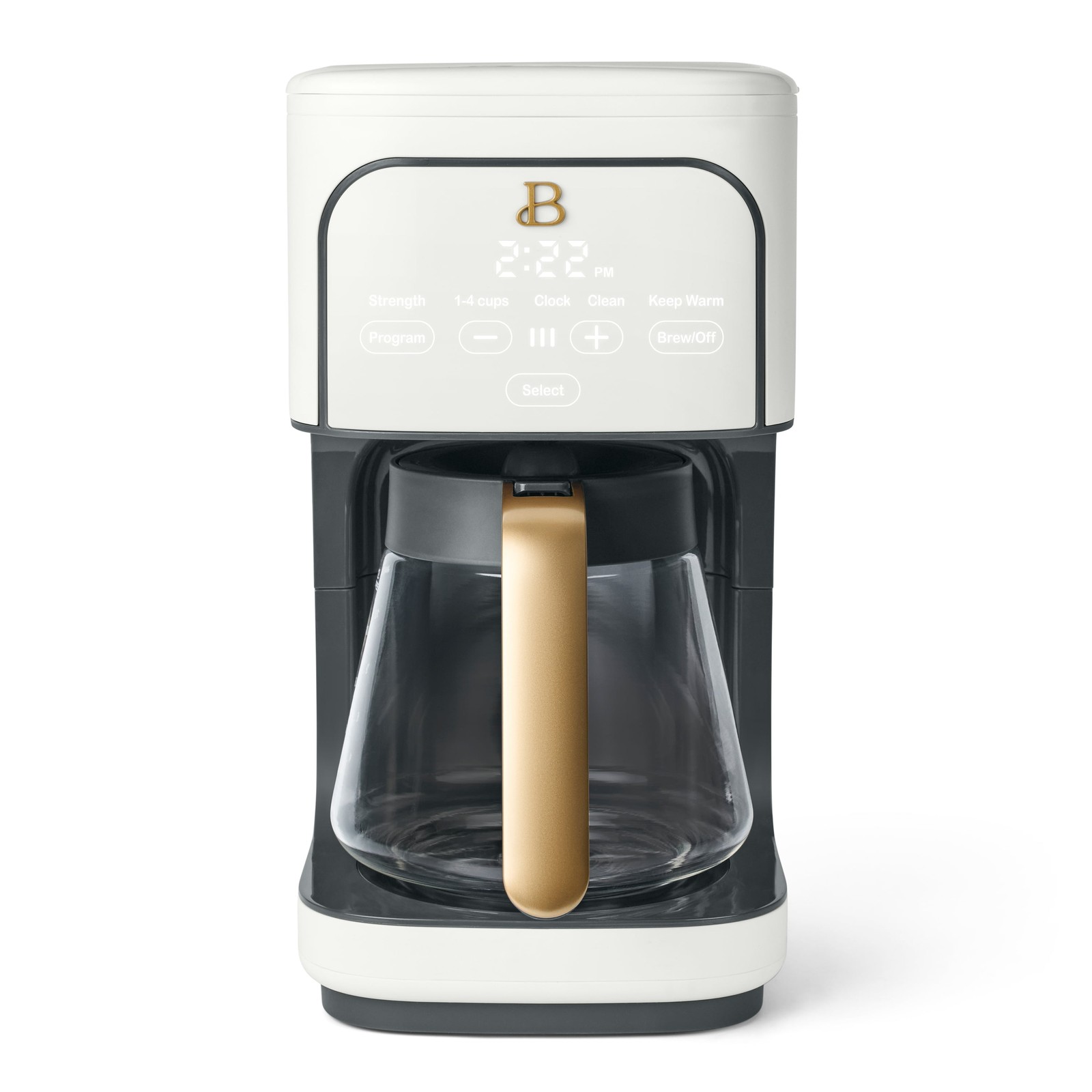 Beautiful 12-Cup Programmable Coffee Maker, 1200W, Multiple Brew Strengths, Auto
