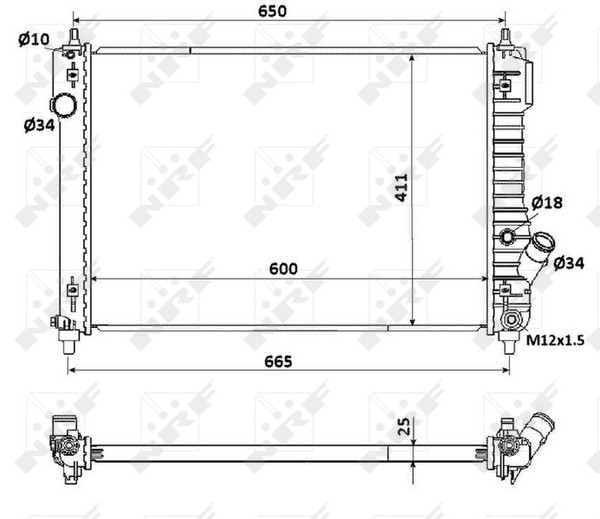 1X Nrf 53903 KüHler MotorküHlung FüR Chevrolet-image