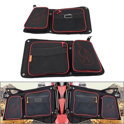 UTV-Hecktürtaschen Kniepolster für Polaris RZR XP 4 1000 2014-23 4 900 Turbo Rot