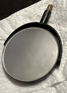 Antique Old Optics Lense Vintage Early Bausch & Lomb Microscope Mirror 2 Sided