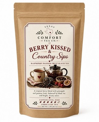Berry Kissed & Country Sips Raspberry Passionfruit Black Tea