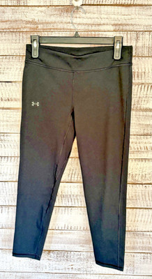 NWT Under Armour Girls Black Motion Ankle Crop Leggings Size L Athletic Pants