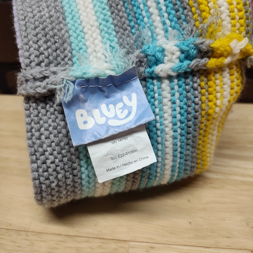 Boné de inverno Bluey the dog kids gorro pom malha meia 2t-5t aquecedor de cabeça - Imagem 4 de 4