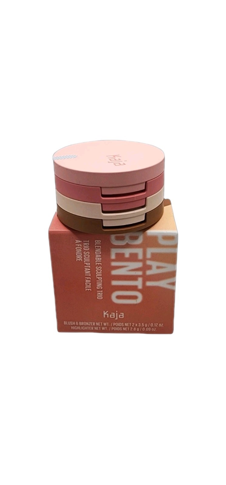 Kaja Play Bento Blendable Sculpting Trio Blush Highlighter Bronzer Set 01 New