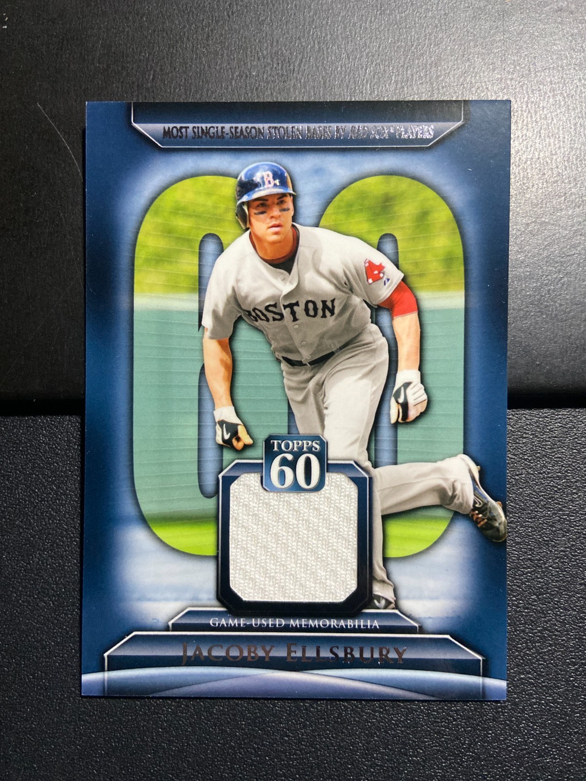 2011 Topps 60 Relics #JE Jacoby Ellsbury jersey