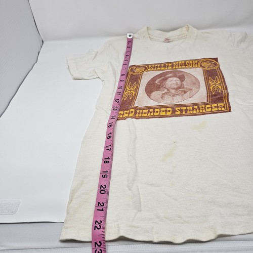 1975 Willie Nelson Red Headed Stranger Vintage Country Music Tee Shirt 70s S - Bild 16 von 16